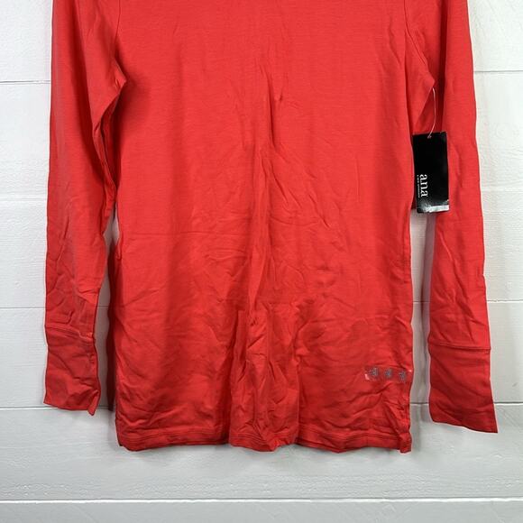 ANA Coral Scoop Neck Long Sleeve Tee‎ Shirt T Top Size Small - Picture 6 of 10
